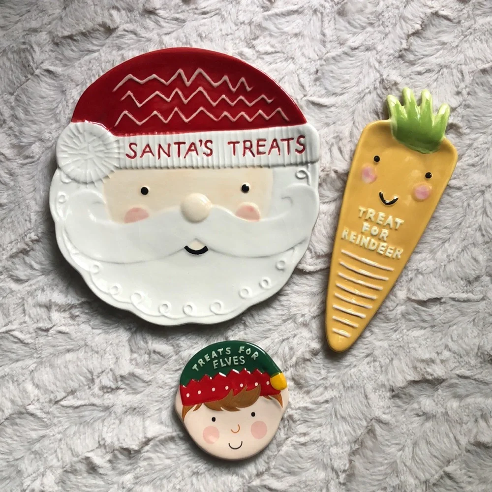Christmas Eve 3 pc Santa’s Treat Plate Set